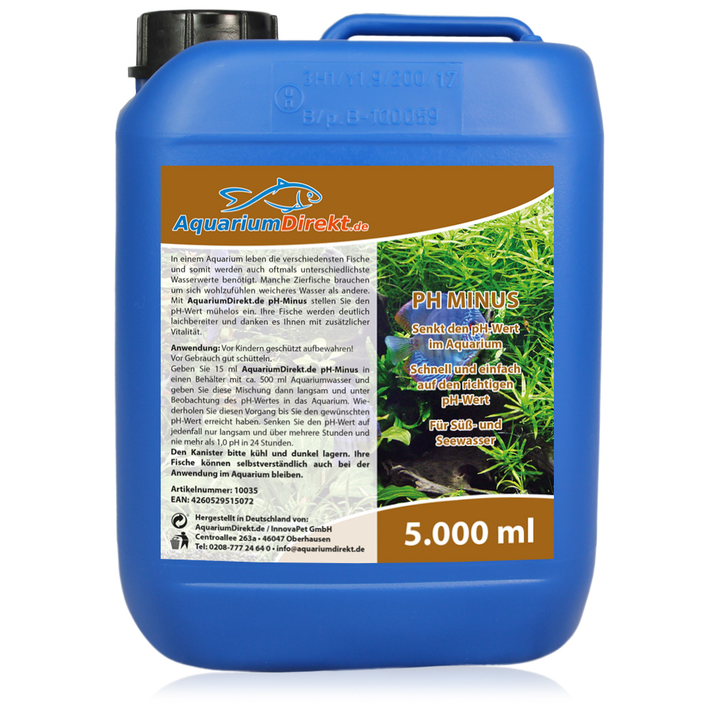 (4,30 €/L) Aquarium pH Minus 5.000 ml Kanister senkt den pH Wert im Aquarium eBay
